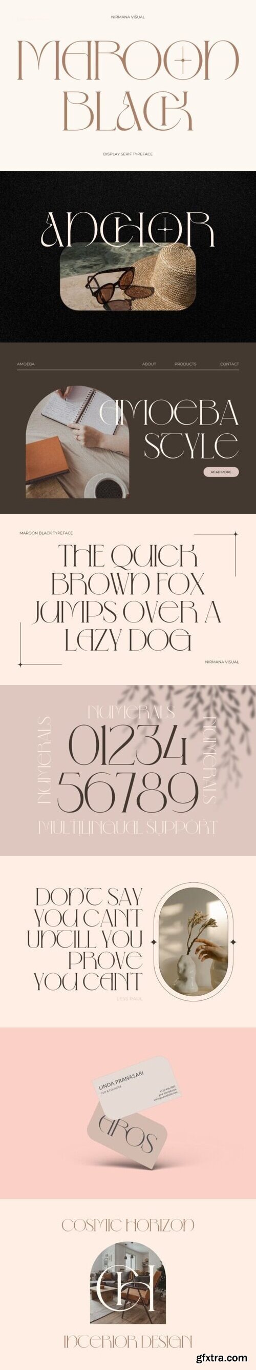 Maroon Black Font