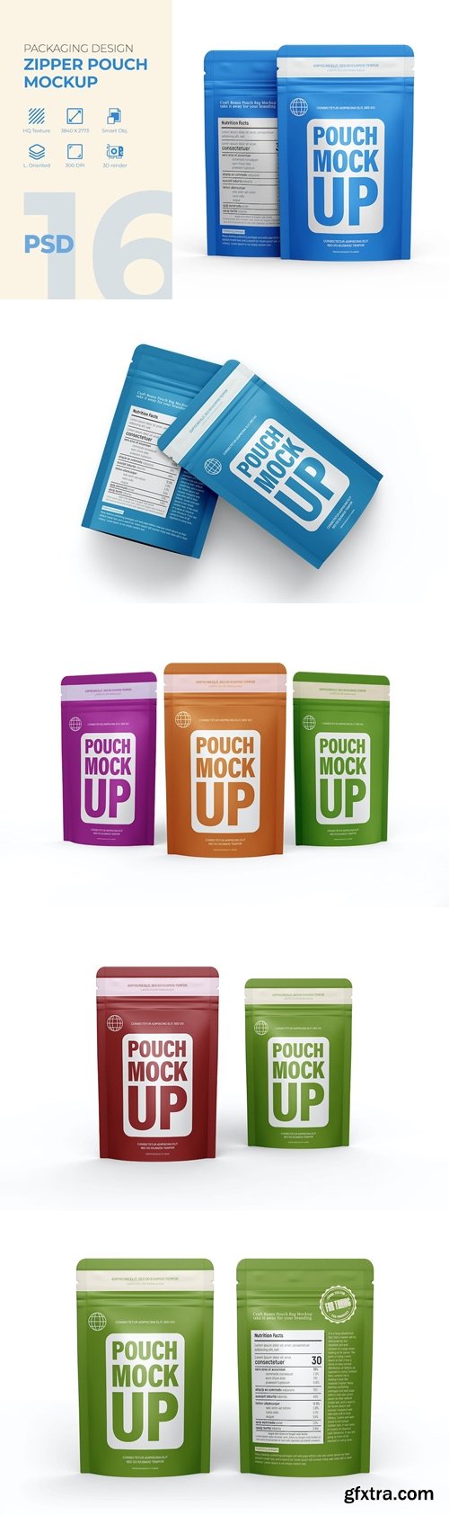 Small Zipper Pouch Packaging Design Mockup G8SAV6N