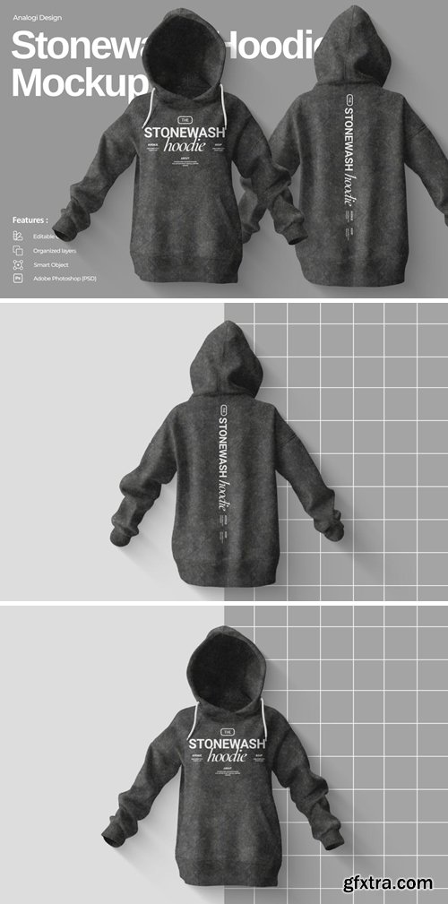 Stonewash Oversized Hoodie Mockup 9Q6URSD