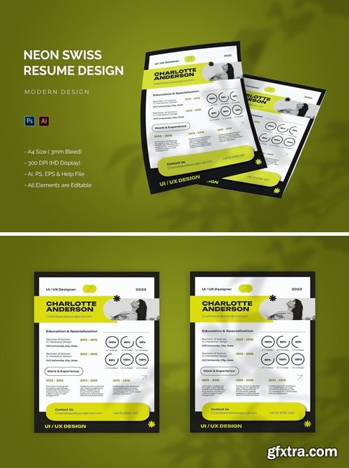 Neon Swiss - Resume Template H4SUCA8