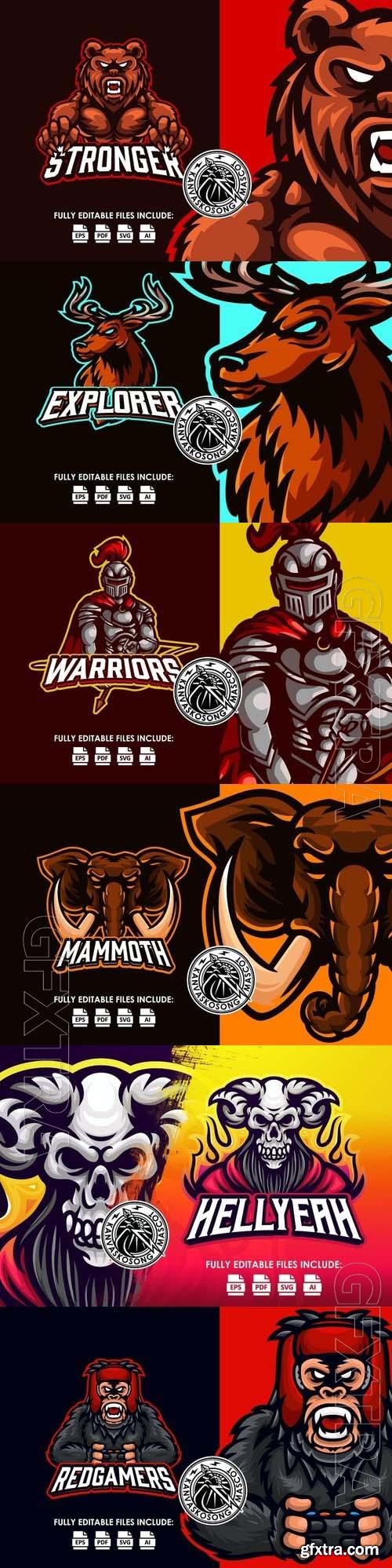 Logo mascot vector design template vol 15