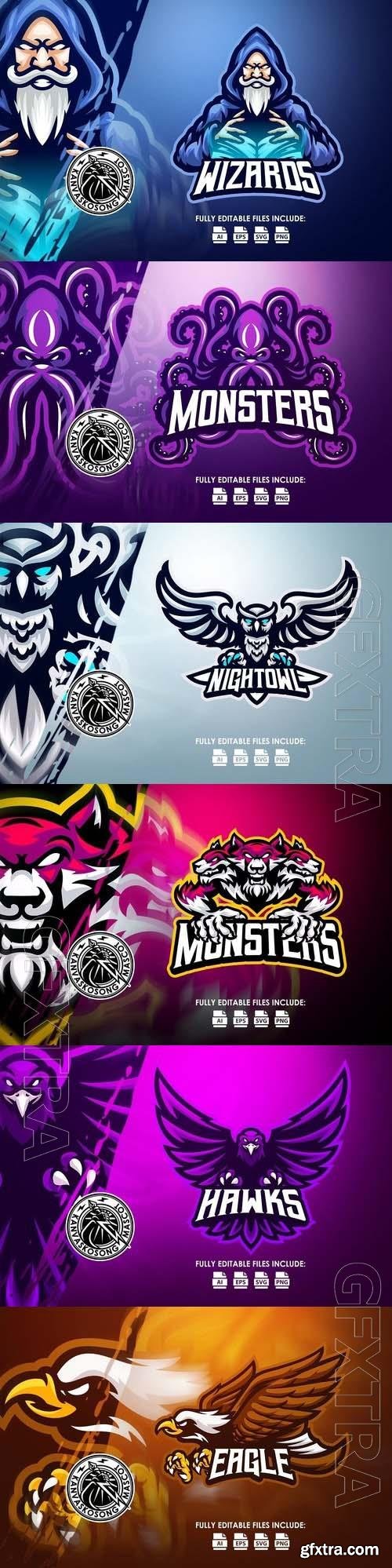 Logo mascot vector design template vol 6