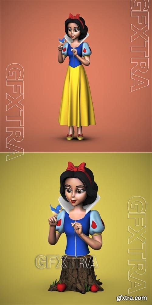 Snow White and Bust &ndash; 3D Print Model