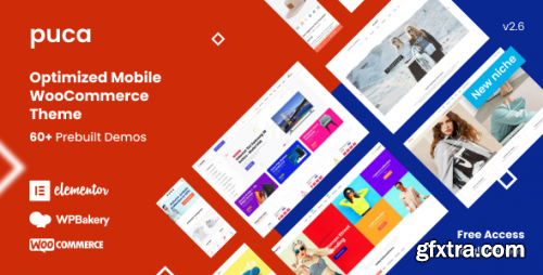 Themeforest - Puca - Optimized Mobile WooCommerce Theme 21119152 v2.6.9 - Nulled