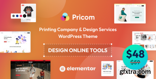 Themeforest - Pricom - Printing Company &amp; Design Services WordPress theme 37460687 v1.3.7 - Nulled