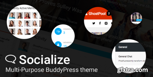 Themeforest - Socialize: Multi-Purpose BuddyPress Theme 12897637 v2.43.5 - Nulled