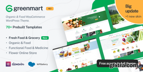 Themeforest - GreenMart – Organic &amp; Food WooCommerce WordPress Theme 20754270 v4.1.3 - Nulled