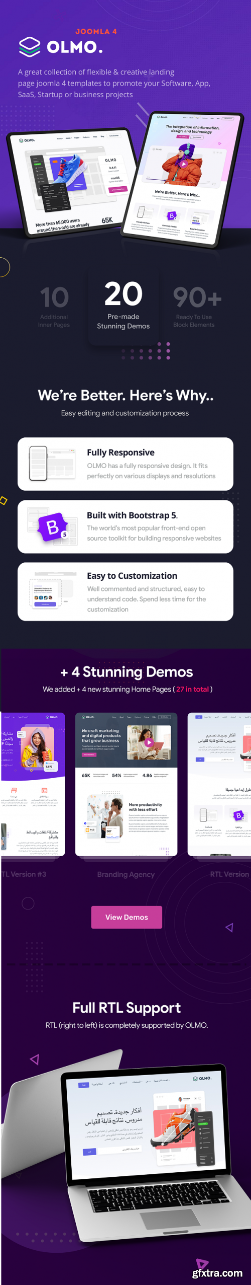 Themeforest - Olmo Software App Saas Startup Landing Pages Pack UPDATES!