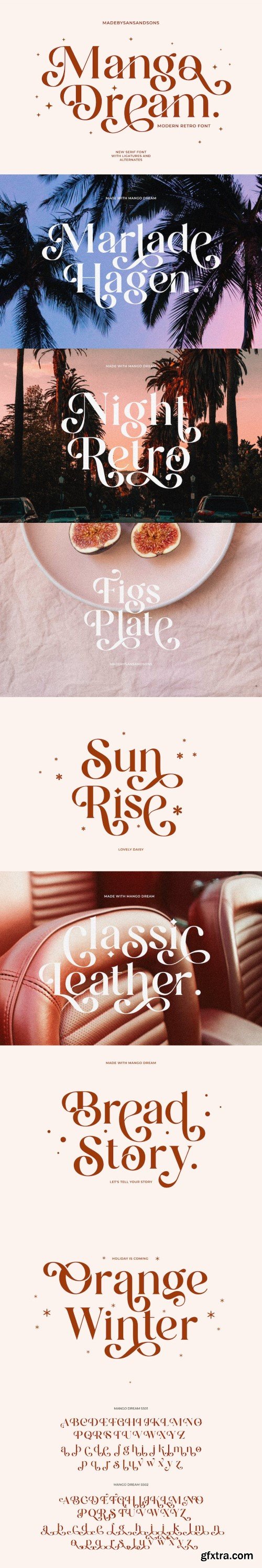 Mango Dream - Modern Retro Ligature Font