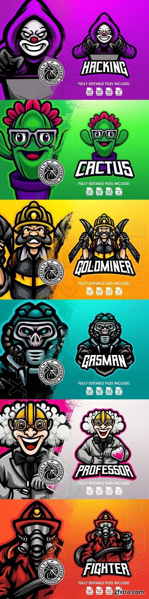 Logo mascot vector design template vol 20