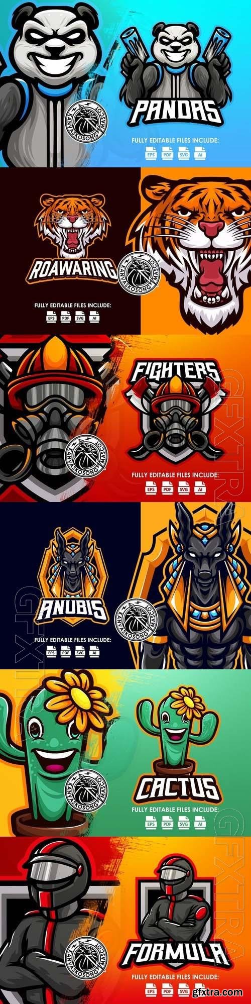 Logo mascot vector design template vol 19