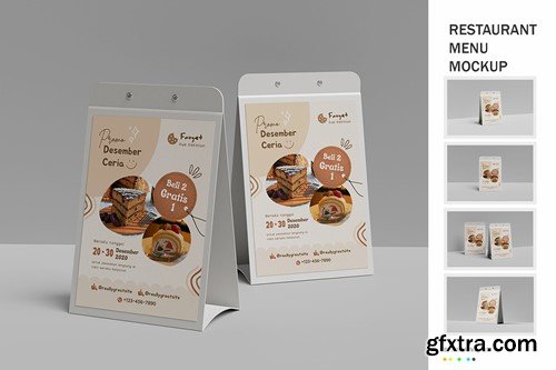 Restaurant Menu Mockup U87DB4W