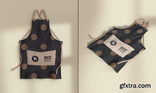 Realistic Kitchen Cooking Apron Mockup with Pocket 2ATZY8E