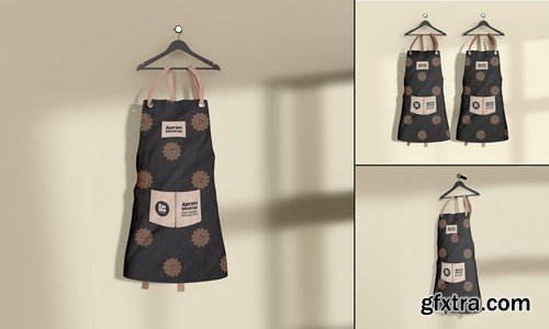 Realistic Kitchen Cooking Apron Mockup with Pocket 2ATZY8E