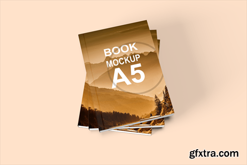 Cover Book A5 Mockup 3RBHJKL