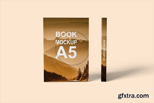 Cover Book A5 Mockup 3RBHJKL