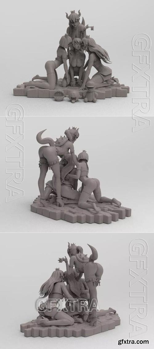 Bowsette Diorama &ndash; 3D Print Model