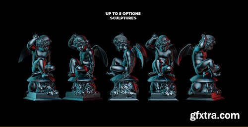 YellowImages - Collection of 343 Sculptures in black style # 08 for branding and design of your product - 68322