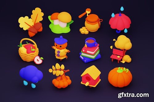 Autumn 3D Icons AQSFM94