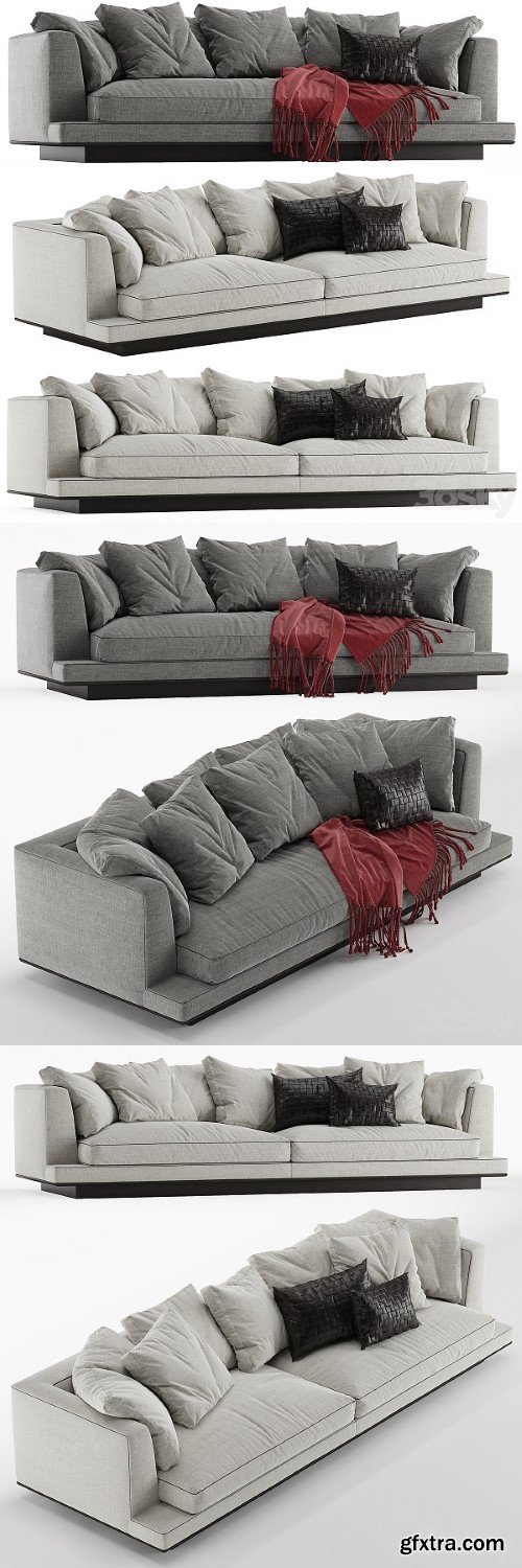 B & B Italia Maxalto Aurae sofa 3d model