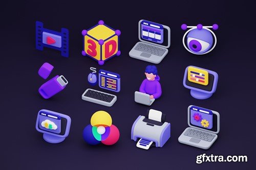 Web Development 3D Icons N4R83D6