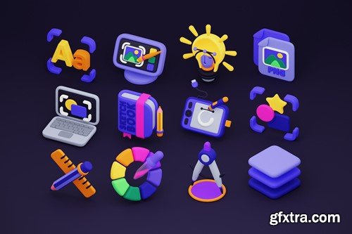 Graphic Design 3D Icons E4GCNRU