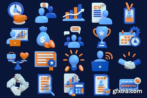 3D Employment Element Icon Vol 2 3YGWJPT