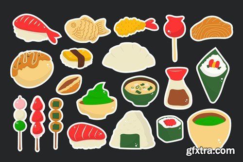 Japanese Food Illustration Set FKBDC4C