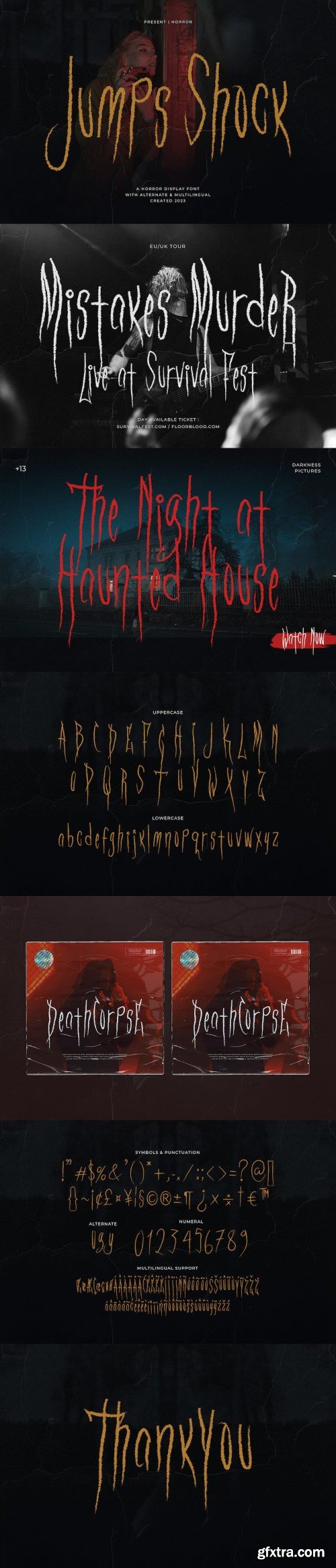 Jumps Shock - A Horror Display Font