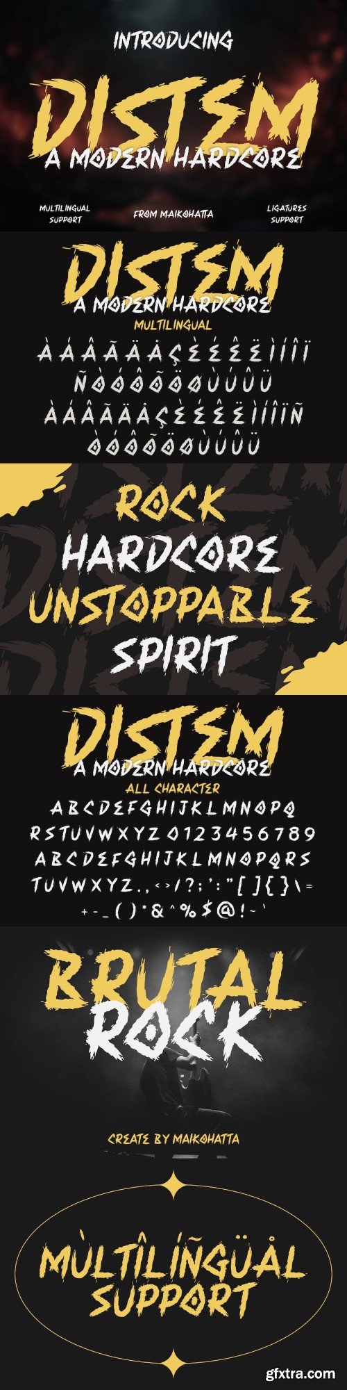 Distem - Modern Hardcore Font