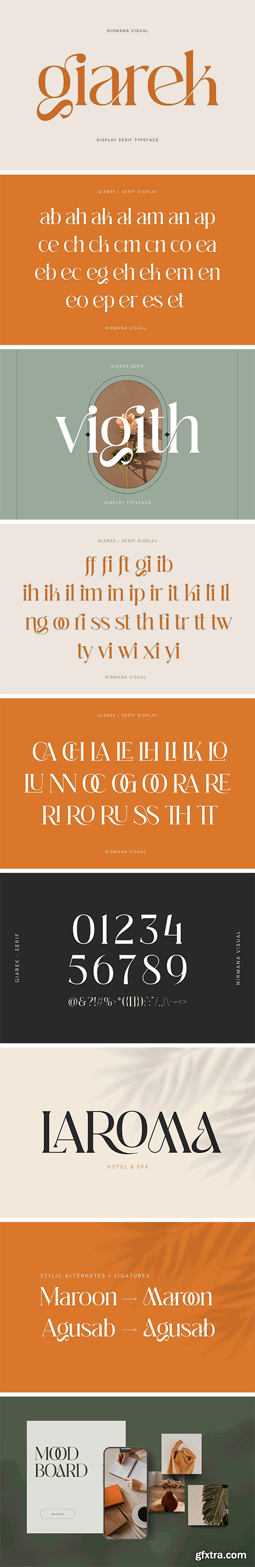 Giarek - Ligature Serif Font