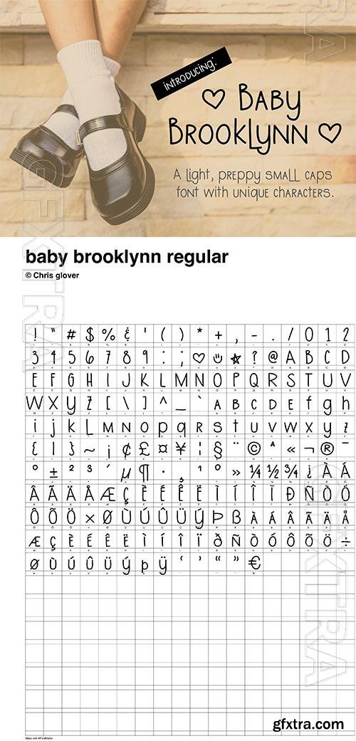 Baby Brooklynn - A Preppy Handwritten Small Caps Font