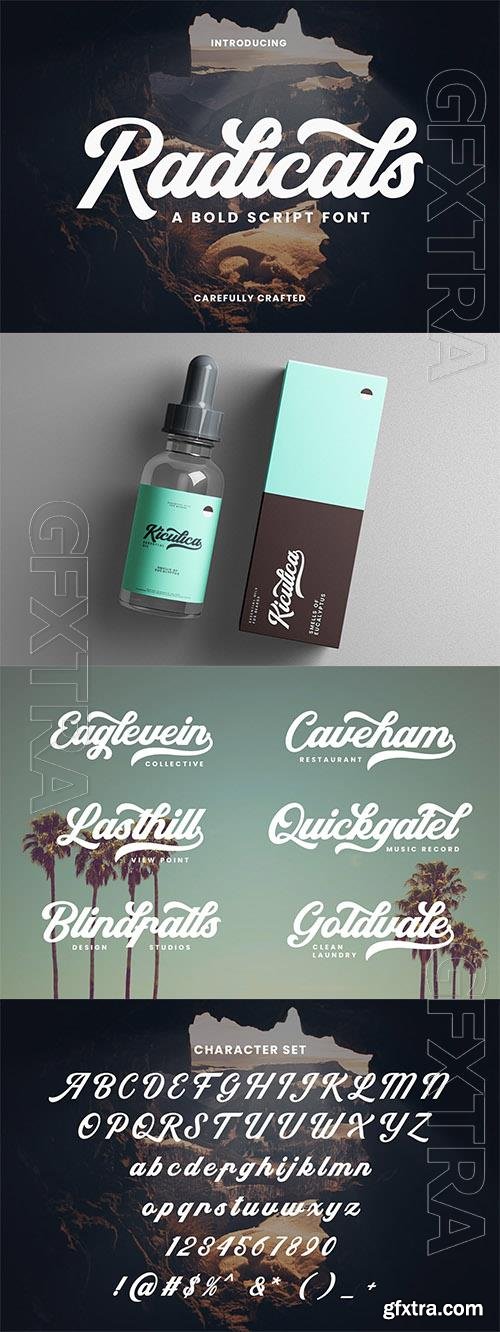 Radicals - A Bold Script Font