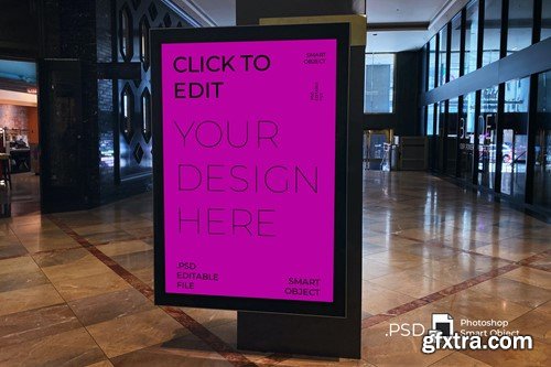 Screen Sign Mall Mockup A7XUXL8