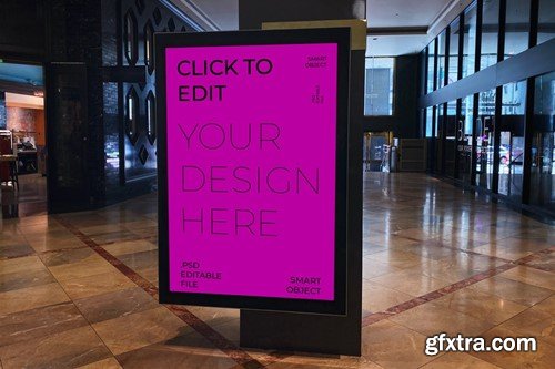 Screen Sign Mall Mockup A7XUXL8