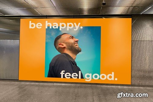 Indoor Advertising Billboard Mockup W4LGLZW