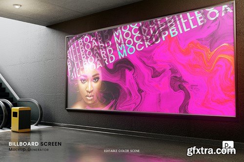 Billboard Banner Underground Mockup 3B6SYQE