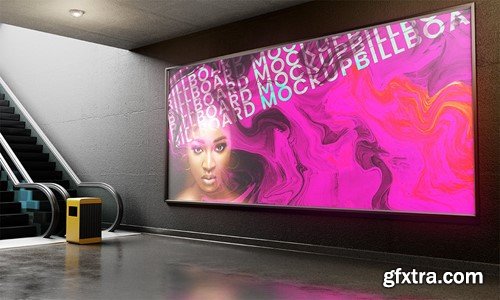 Billboard Banner Underground Mockup 3B6SYQE