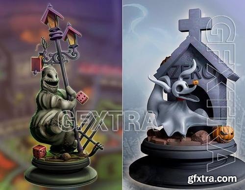 DTR - Oogie Boogie and Zero &ndash; 3D Print Model