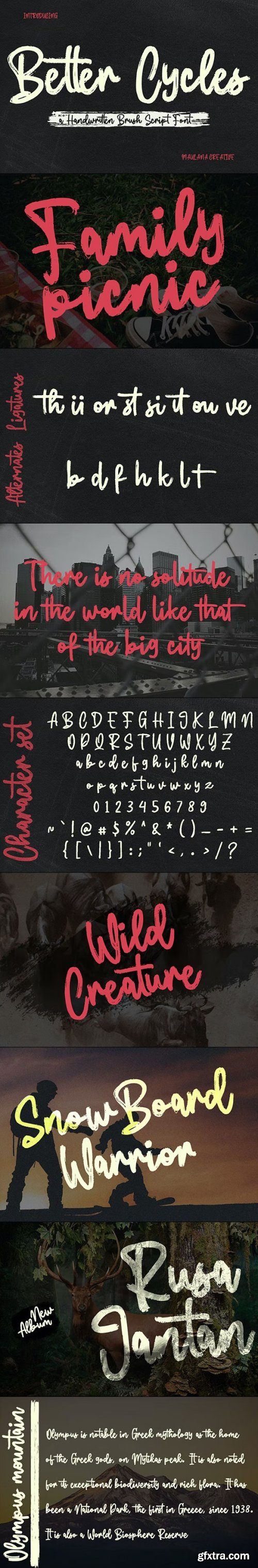 Better Cycles Handwritten Brush Font