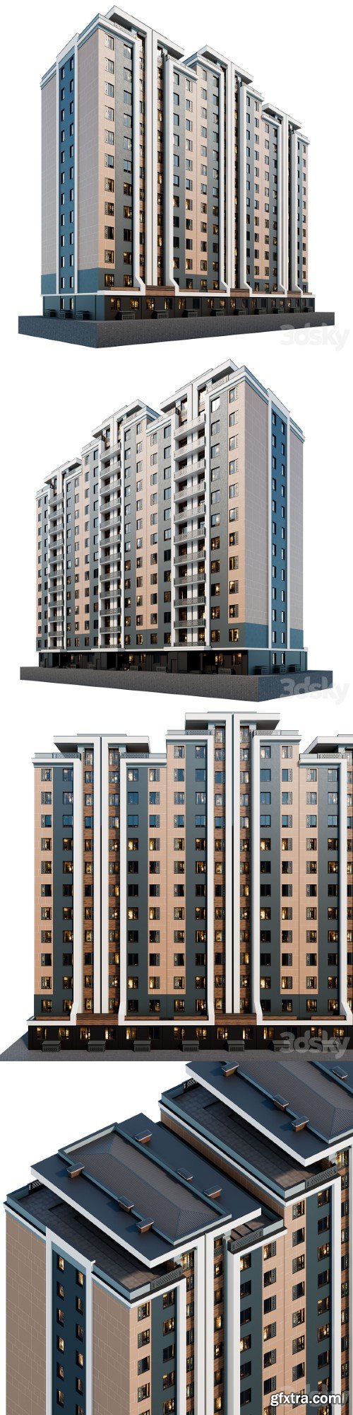 Pro 3DSky - Residential building 12 floors