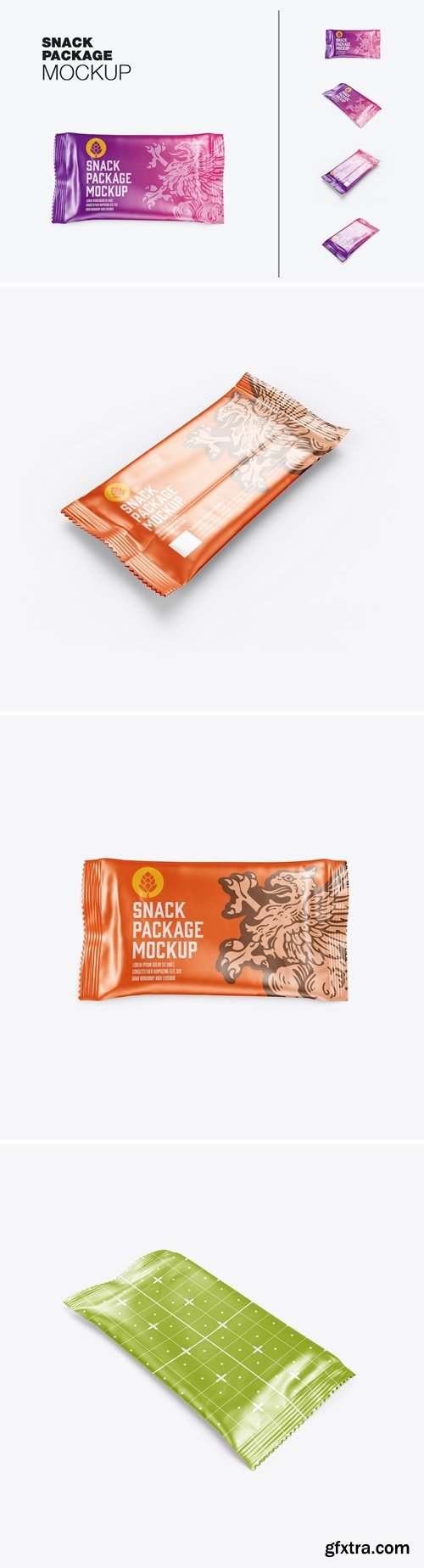Pack Metallic Snack Bar Mockup RYRN88C