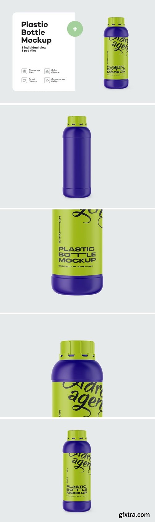 Matte Plastic Bottle Mockup S2JDBTJ