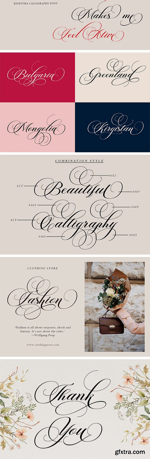 Rigestha Script Font