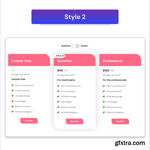 Essential Pricing Plan Switcher for Elementor 44BBC3N