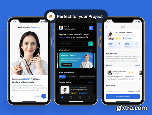 Docteron - Appointment Doctor App Ui8.net