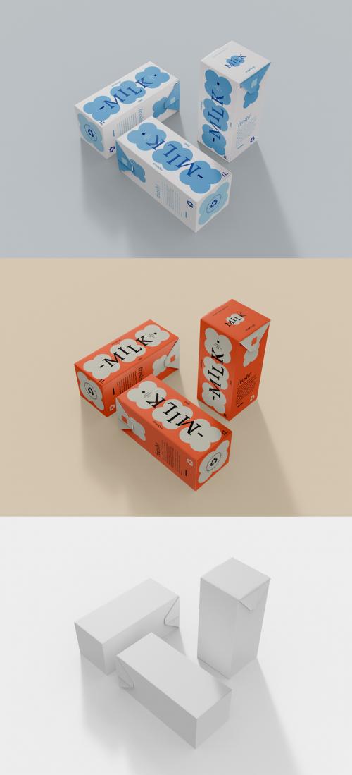 Three Milk Boxes Mockup 586566793