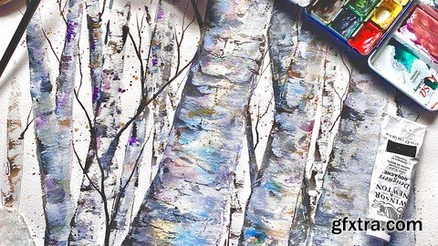 Watercolor Exploration: Painting Colorful Birch Trees