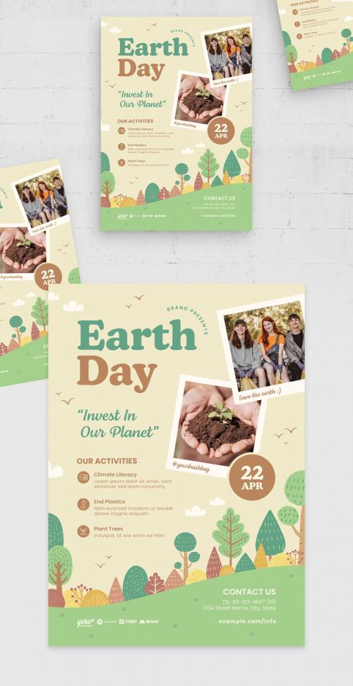 Earth Day Flyer Template 571565997