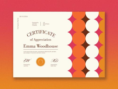 Certificate with Geometric Elements 572090011